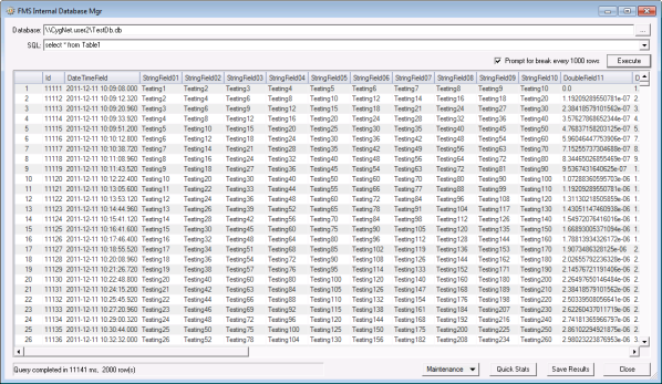 FMS Internal Database Manager FMS Internal Database Manager